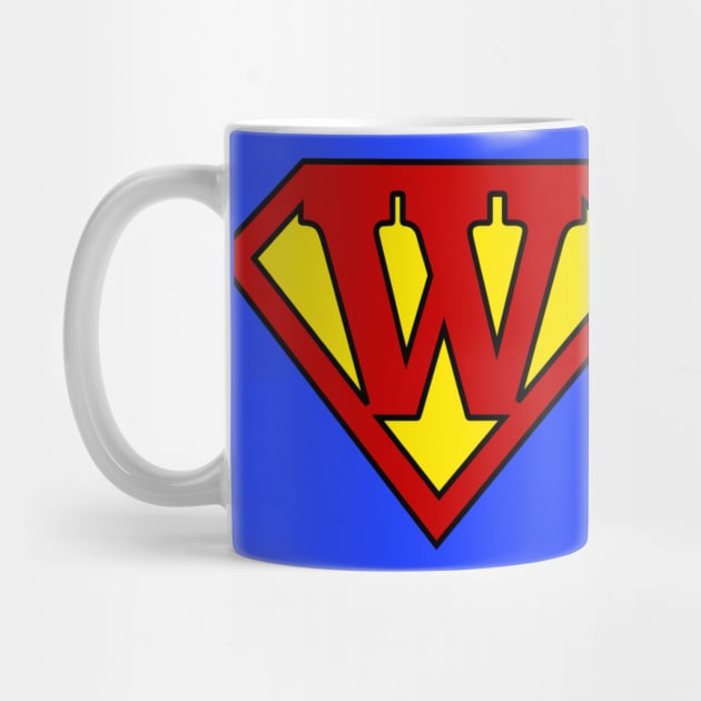 Superhero Symbol Letter W by NextLevelDesignz